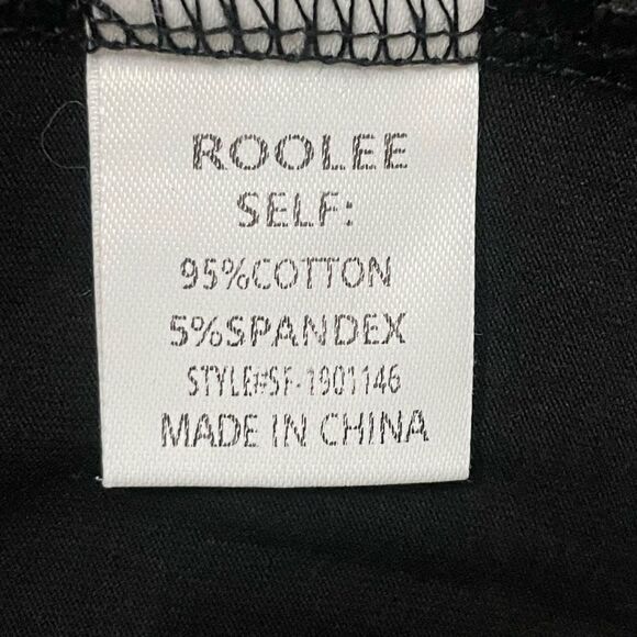 ROOLEE Black Henley tee w/ button snap closures, Lightweight & Airy, Size S - Picture 4 of 7